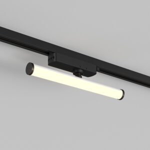 DK6438-BK Поворотный однофазный трековый светильник STROM со светодиодом L300mm 220V 10W 150° 3000K IP20 черный алюминий/акрил